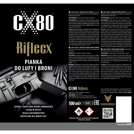 Pianka 500 ml do czyszczenia lufy z rurką aplikacyjną - Rifle CX